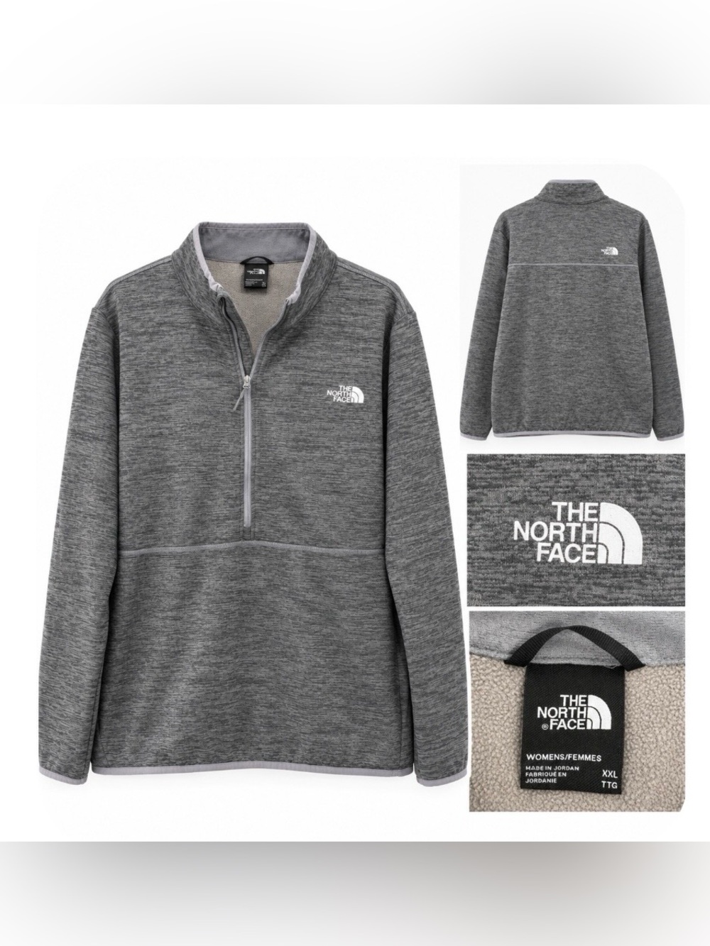 The North Face Women’s Gray Heather Half-Zip Fleece  XXL